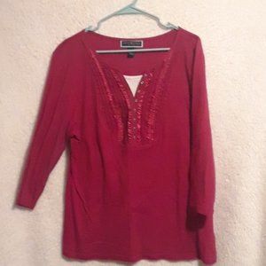 Karen Scott Long Sleeve top Size XL